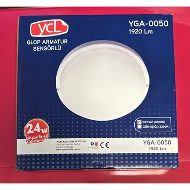 24W SENSÖRLÜ GLOP TAVAN ARMATÜRÜ 6500K / YCL