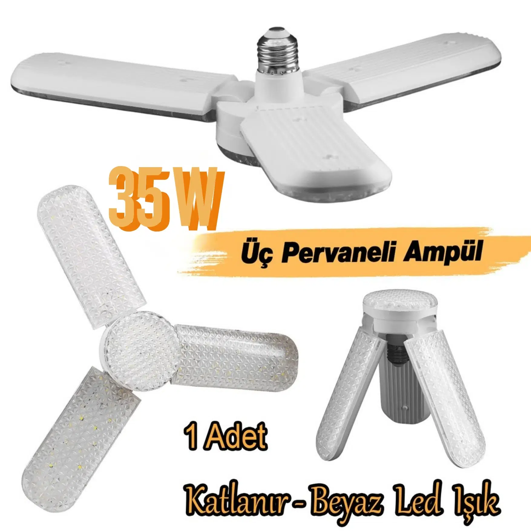 35W LED PERVANE KRİSTAL AMPUL 1xE27 6500K 