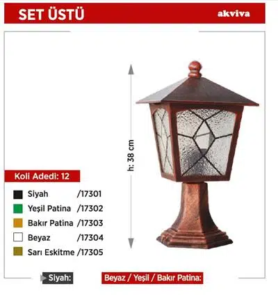 AŞİYAN SETÜSTÜ BAKIR ESKİTME ARMATÜR / AKVİVA