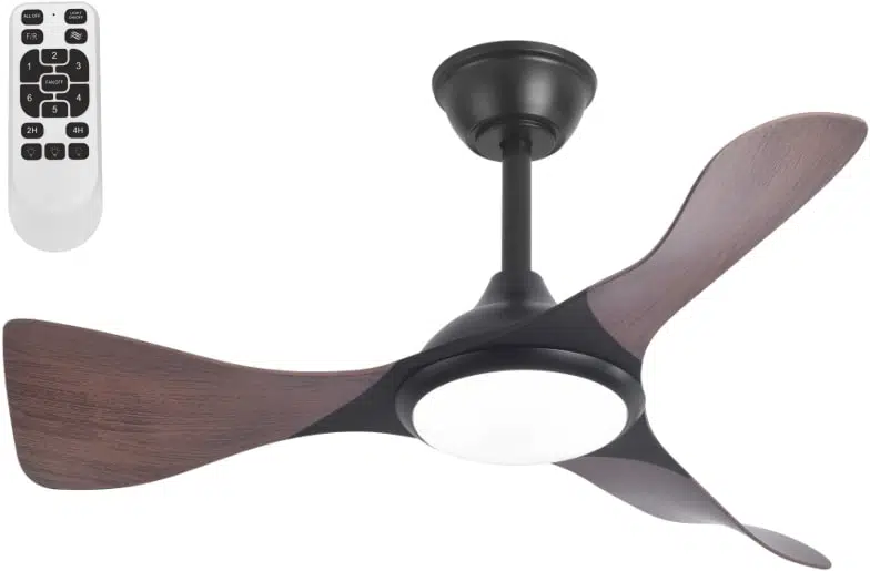 BERN LEDLİ TAVAN VANTİLATÖRÜ / AHŞAP KASA/ 3 RENK IŞIK / CATA 