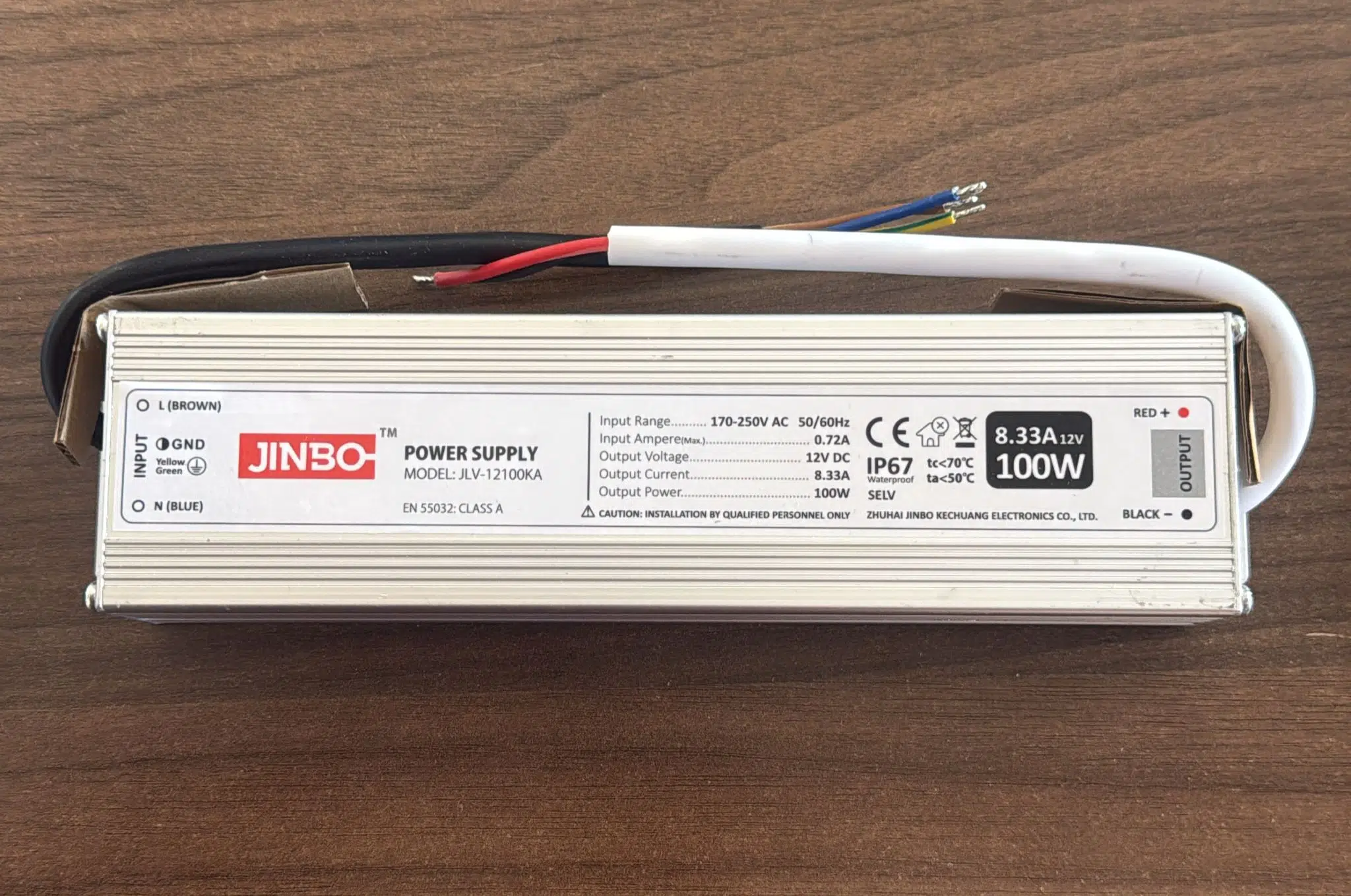 DIŞ MEKAN LED TRAFOSU METAL KASA 12V 100W 8,3A IP67