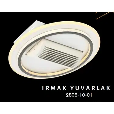 IRMAK YUVARLAK 50W LED AVİZE METAL KASA / 3 RENK IŞIK / KUMANDALI FANLI MODEL