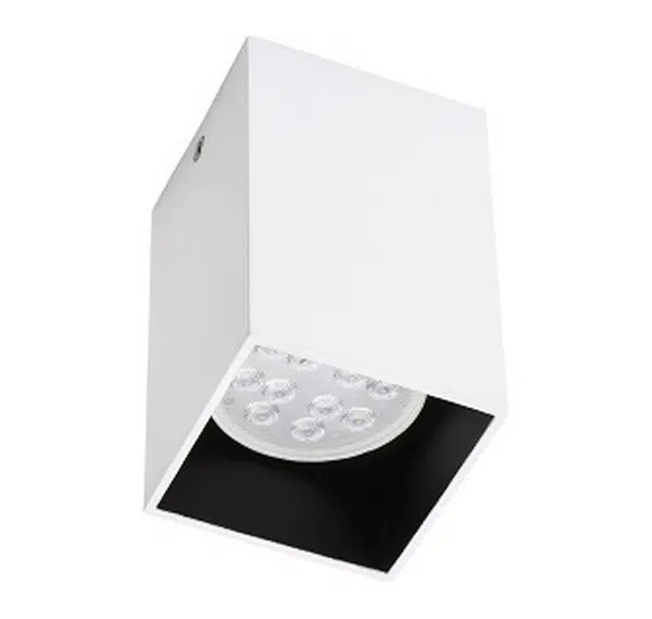 SIVA ÜSTÜ BEYAZ-SİYAH KARE SPOT / GU10 DUY / AMPUL HARİÇ / 60x60x95mm / JUPITER