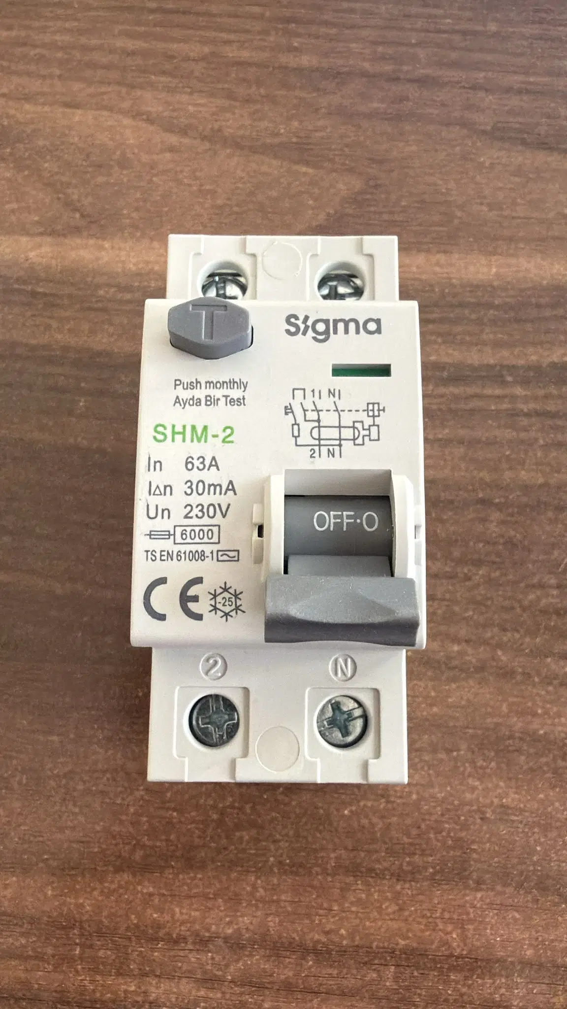 KAÇAK AKIM RÖLESİ 63A 2P 30mA 6kA SİGMA