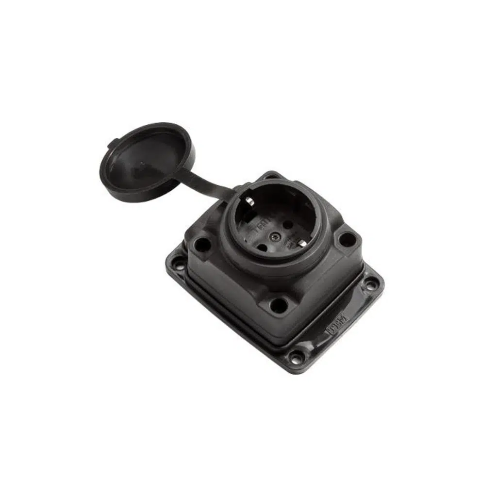 KAUÇUK DUVAR PRİZİ MONOFAZ 1x16 TEM