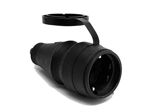 KAUÇUK MONOFAZ TOPRAKLI DİŞİ FİŞ 1x16A TEM