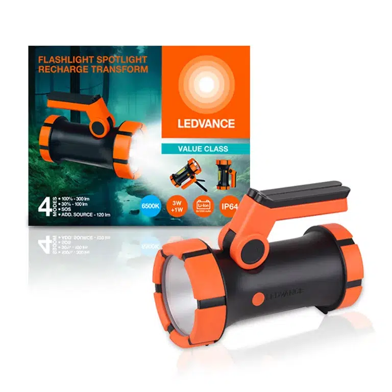 VALUE CLASS FLASHLIGHT LED EL FENERİ / 3W+1W 6500K BEYAZ IŞIK / LEDVANCE 