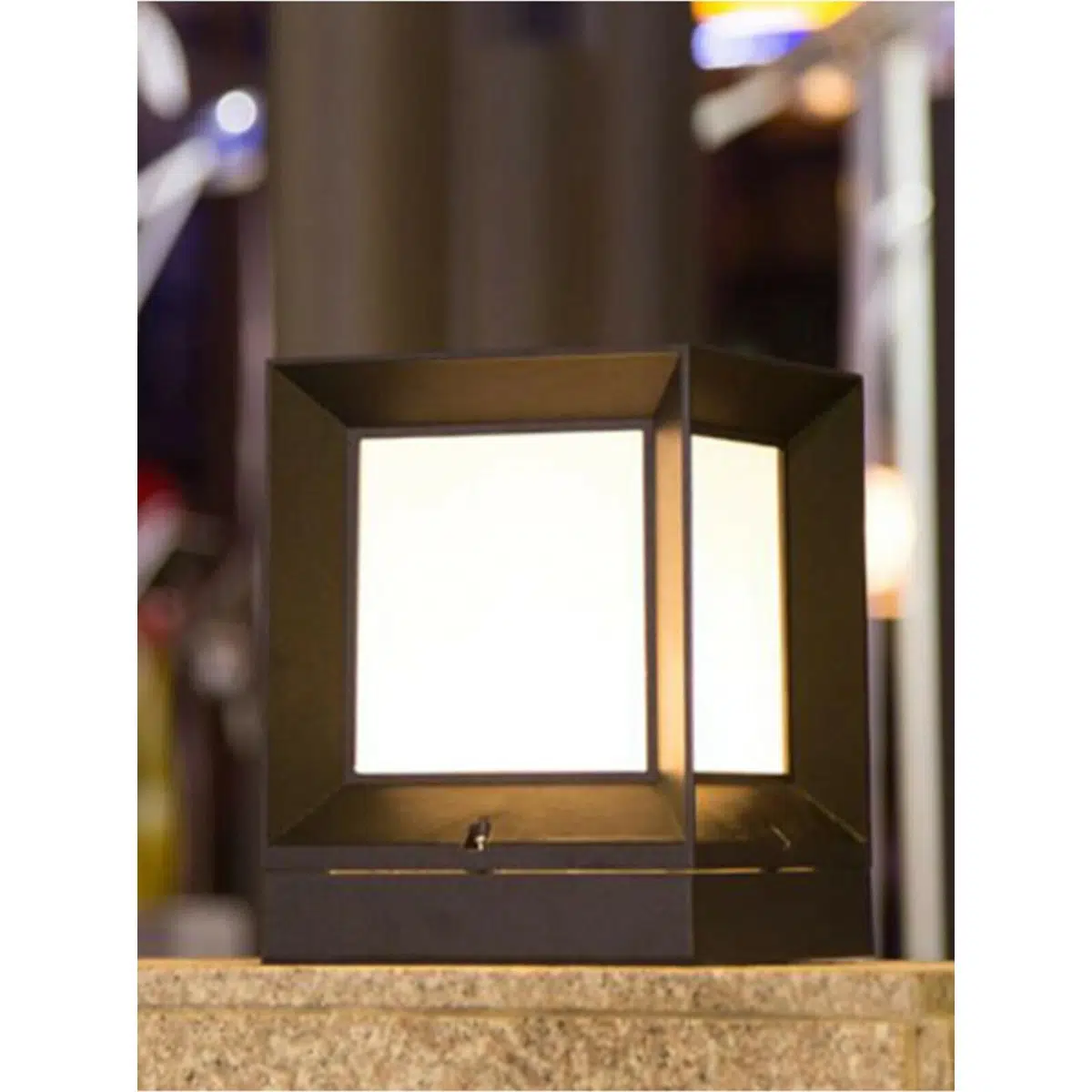 LARA KARE SİYAH BAHÇE ARMATÜRÜ PVC GÖVDE / 1xE27 / AKVİVA