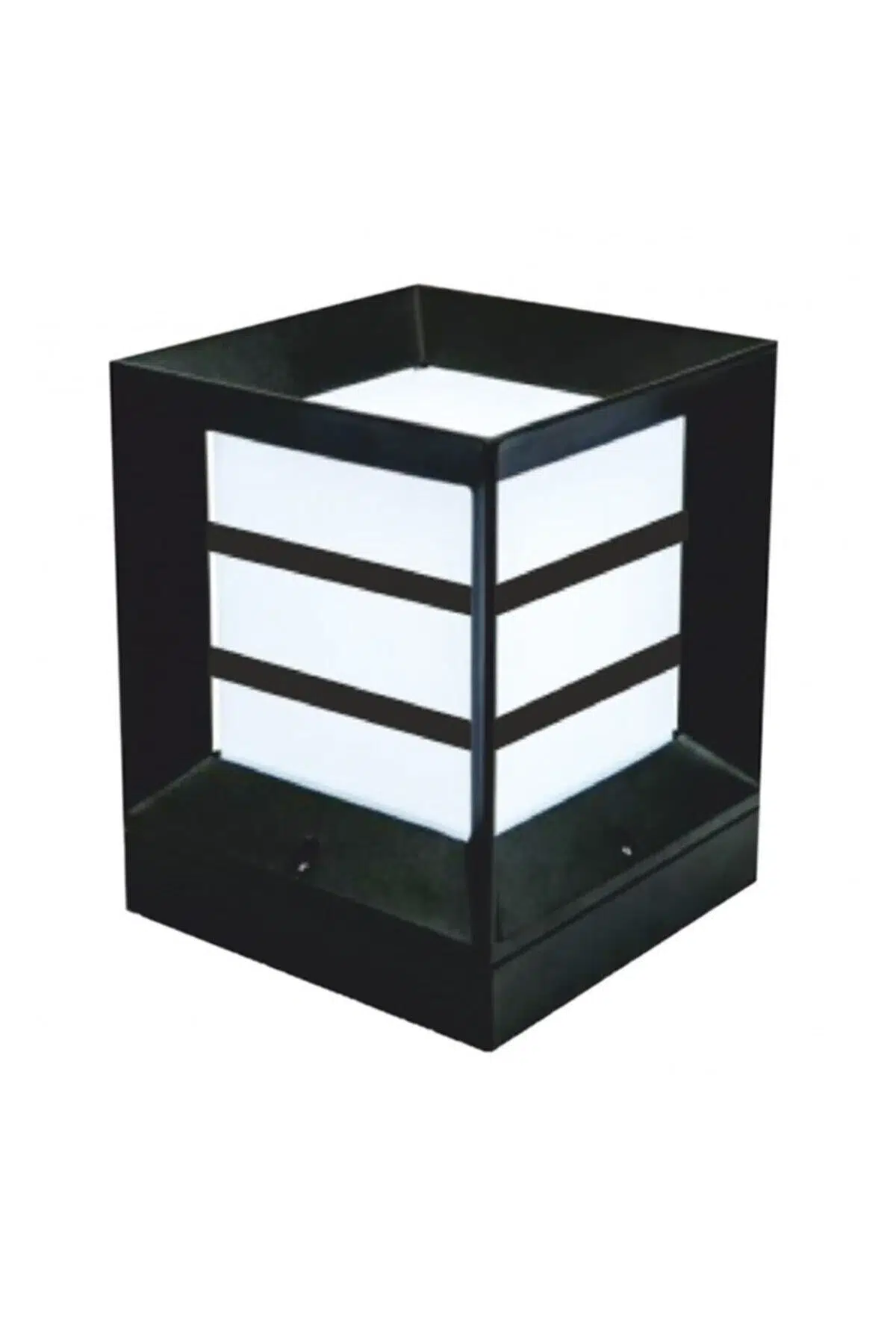 LARA KARE SİYAH PANJURLU BAHÇE ARMATÜRÜ PVC GÖVDE / 1xE27 / AKVİVA