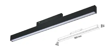 MAGNET OPAK DİFÜZÖRLÜ ARMATÜR SİYAH 48V 10W 4000K FORLIFE 