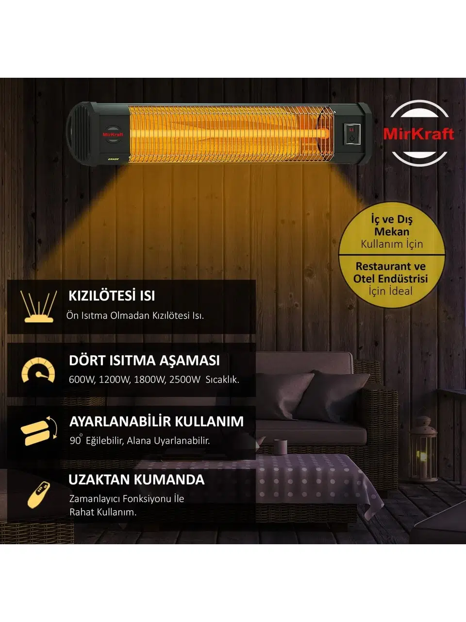 MİR KRAFT GRADE KARBON ISITICI 2500W 