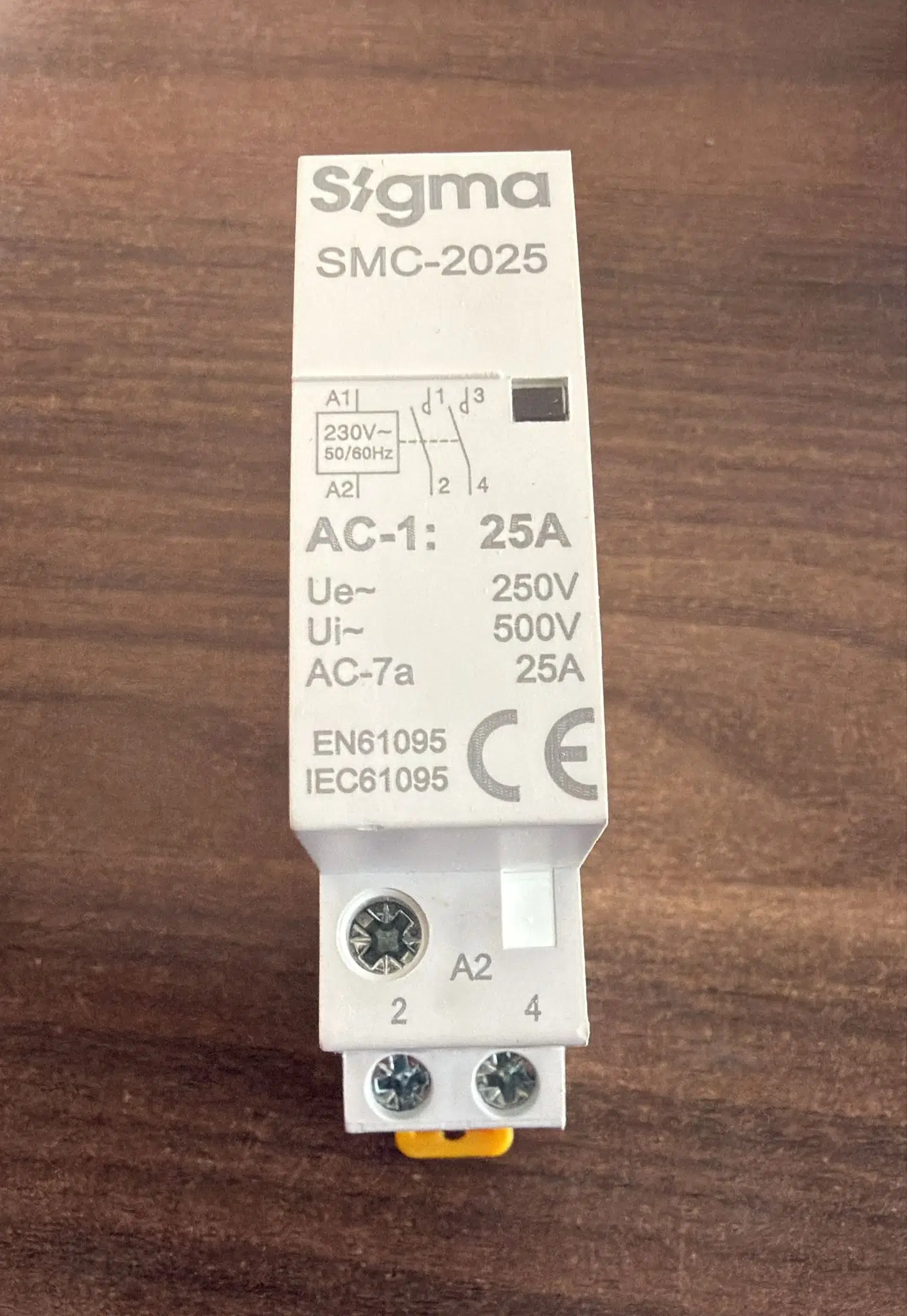 MODÜLER SESSİZ KONTAKTÖR 25A 2P 2NO 240VAC / SİGMA 