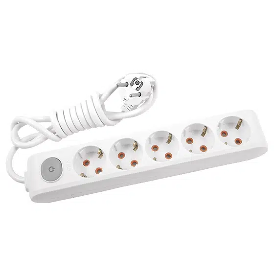 MULTİLET BEŞLİ GRUP PRİZ ANAHTARLI TOP. KABLOLU 3mt. ÇK. VİKO