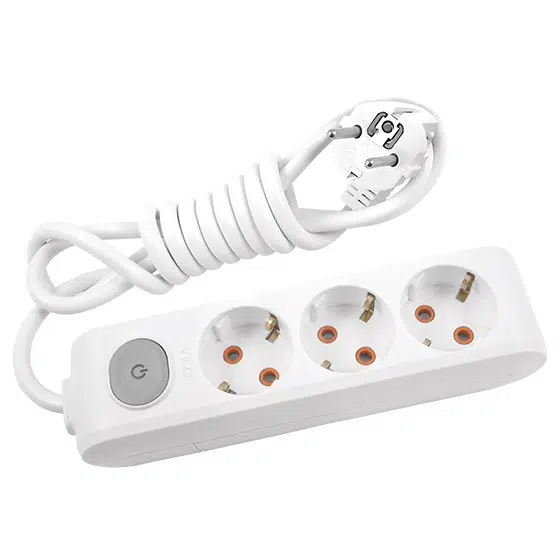 MULTİLET ÜÇLÜ GRUP PRİZ ANAHTARLI TOP. KABLOLU 3mt. ÇK. VİKO