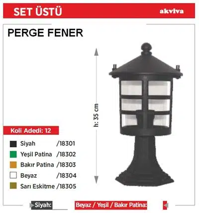 PERGE SETÜSTÜ SİYAH ARMATÜR