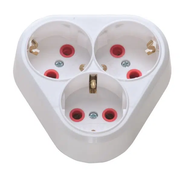 SAFİR ÜÇLÜ SIVA ALTI TOPRAKLI PRİZ BEYAZ / AYKA