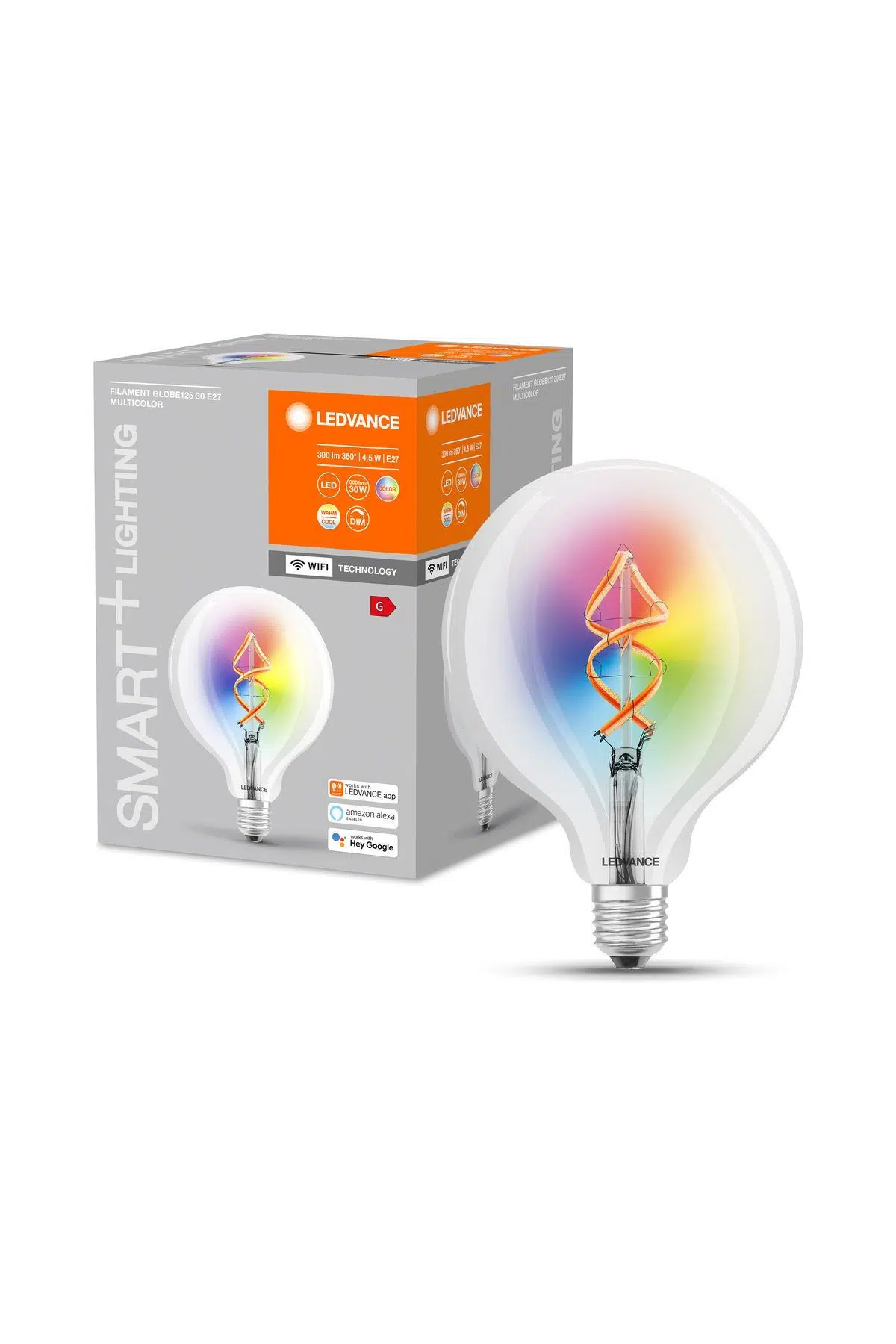SMART+ Filament Globe125 RGBW 30 4.5 W/2700 K E27 / LEDVANCE