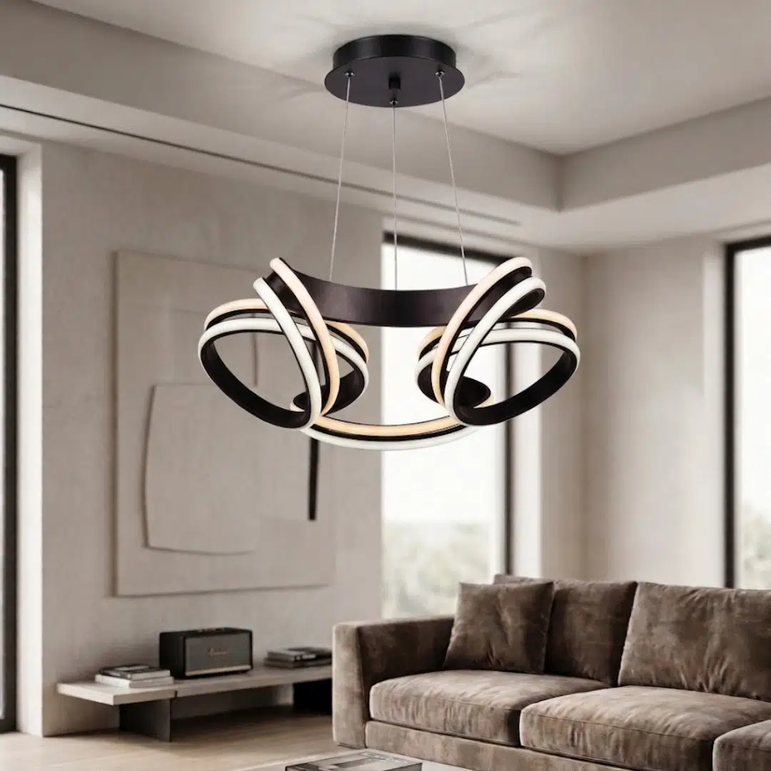 TR134 SİYAH ÇİFT RENK PLAFONYER SARKIT AVİZE 70W
