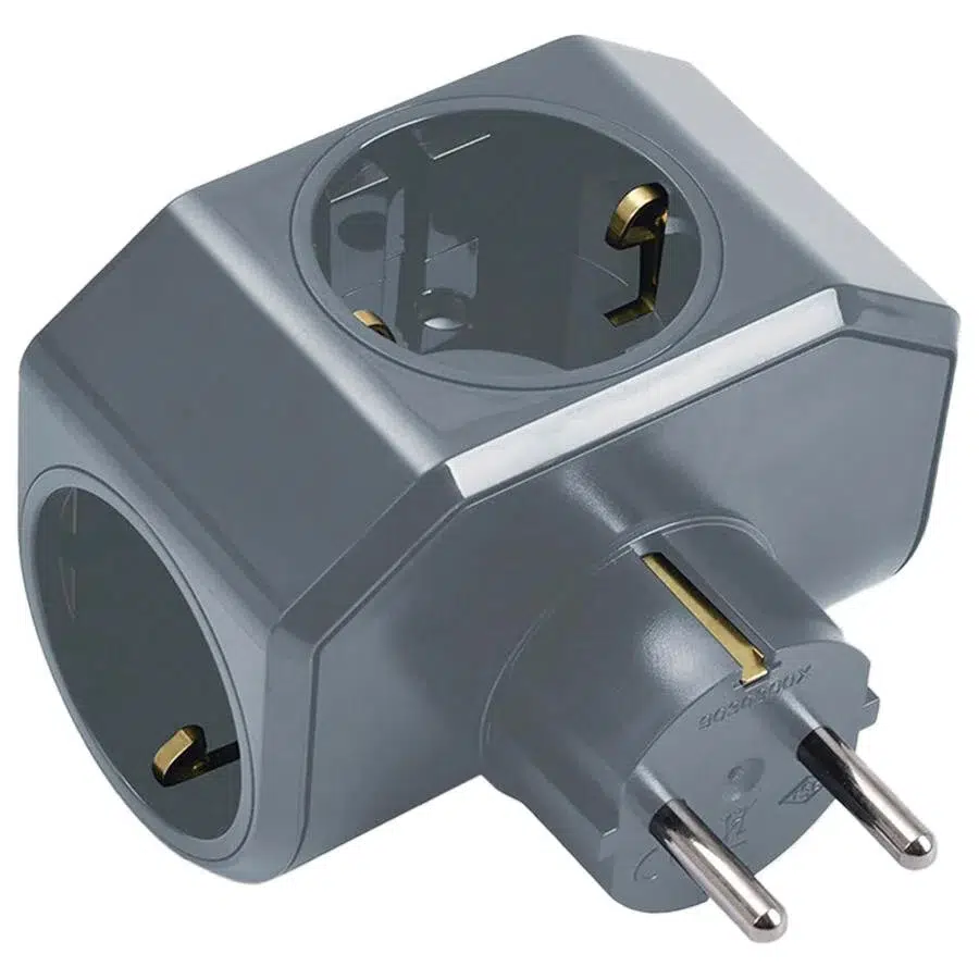 YONCA PLUS GOLYAT GRİ ÜÇLÜ FİŞ PRİZ VİKO