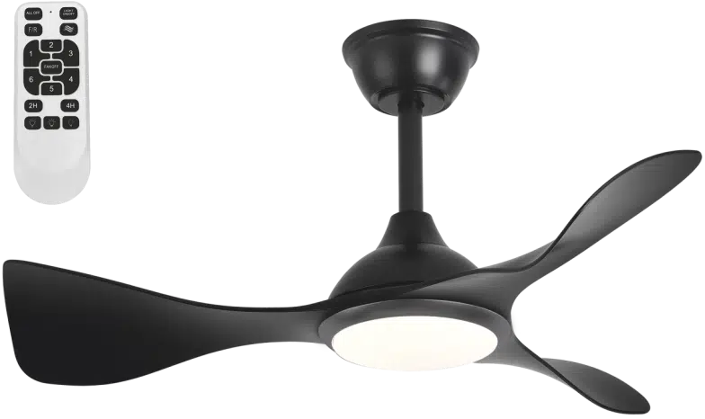 ZÜRİH LEDLİ TAVAN VANTİLATÖRÜ / SİYAH KASA / 3 RENK IŞIK / CATA